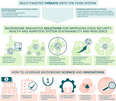 Microbiome-based solutions to address new and existing threats to food security, nutrition, health and agrifood systems' sustainability